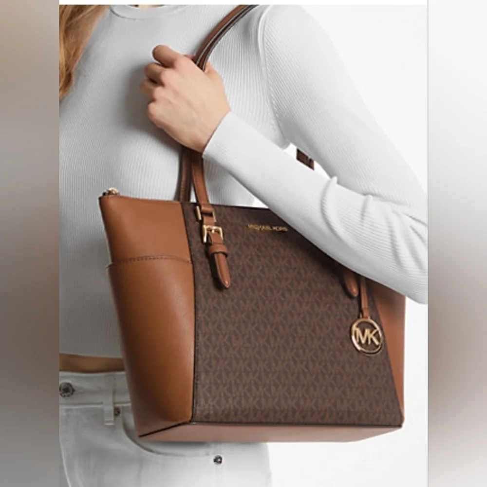 ⚡️🚨 NWT Michael Kors Charlotte Large Leather Tote Bag - Lowest Price🚨 - Picture 4 of 14